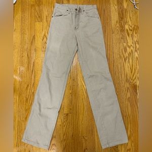 VINTAGE WRANGLER TAN JEANS size 27x34 BOOTCUT